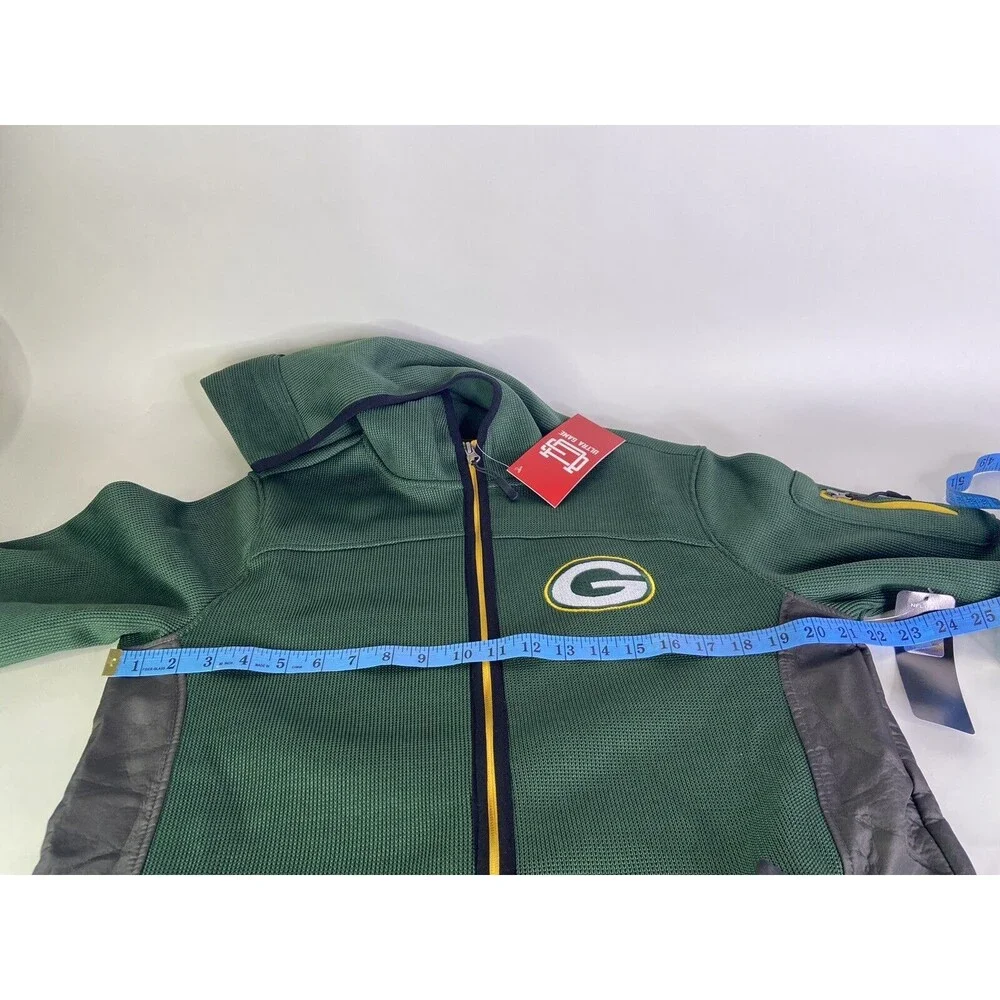 Green Bay Packers NFL Ultra Game Full Zip Hoodie Jacket Mens Size S